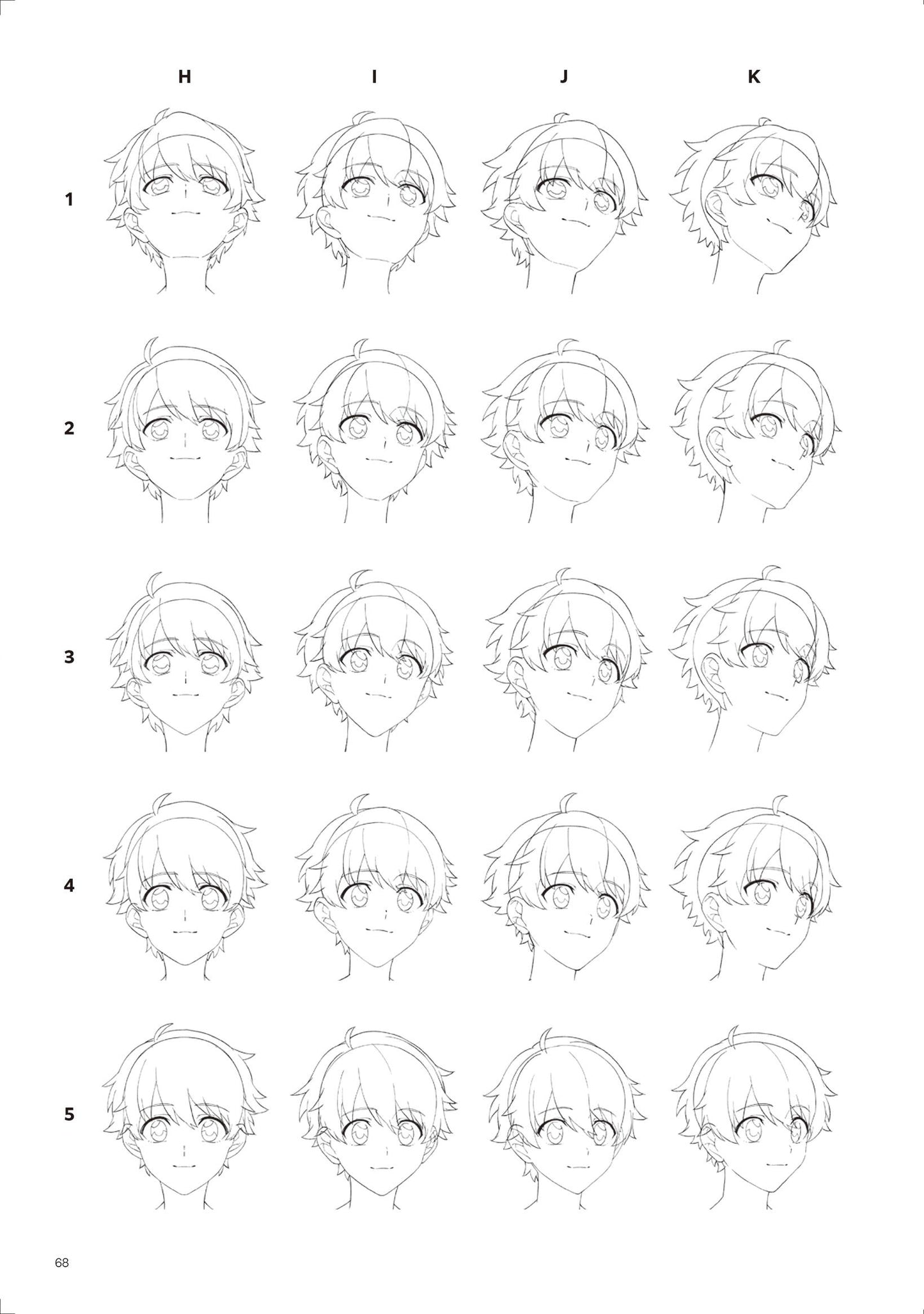 All angles, drawing different faces / Pose Book