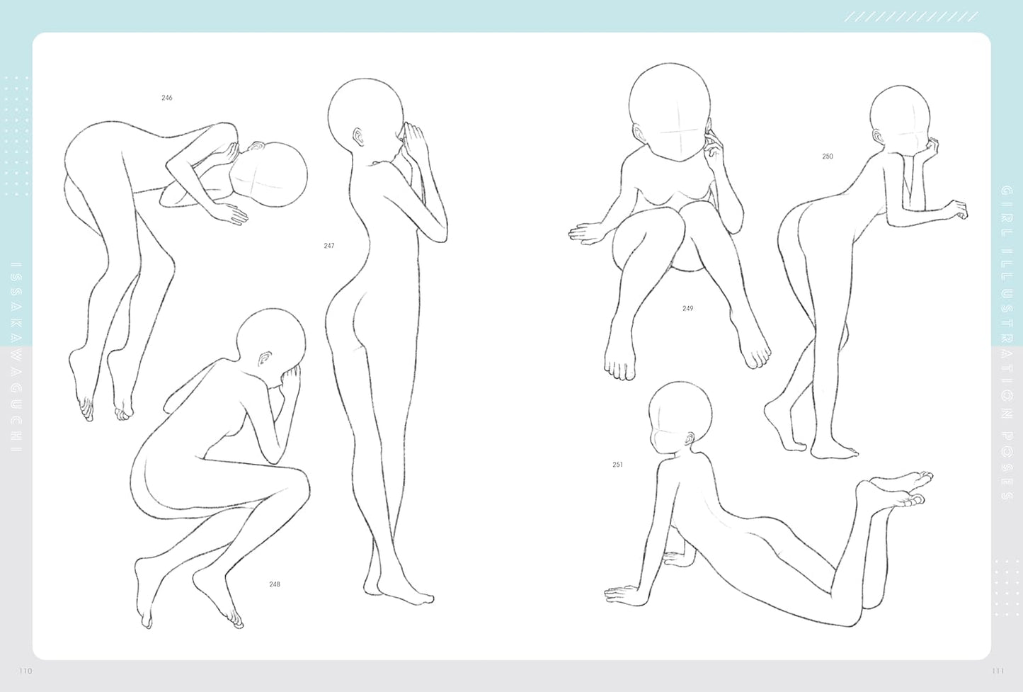 Girl Illustration Pose Book by Issa Kawaguchi