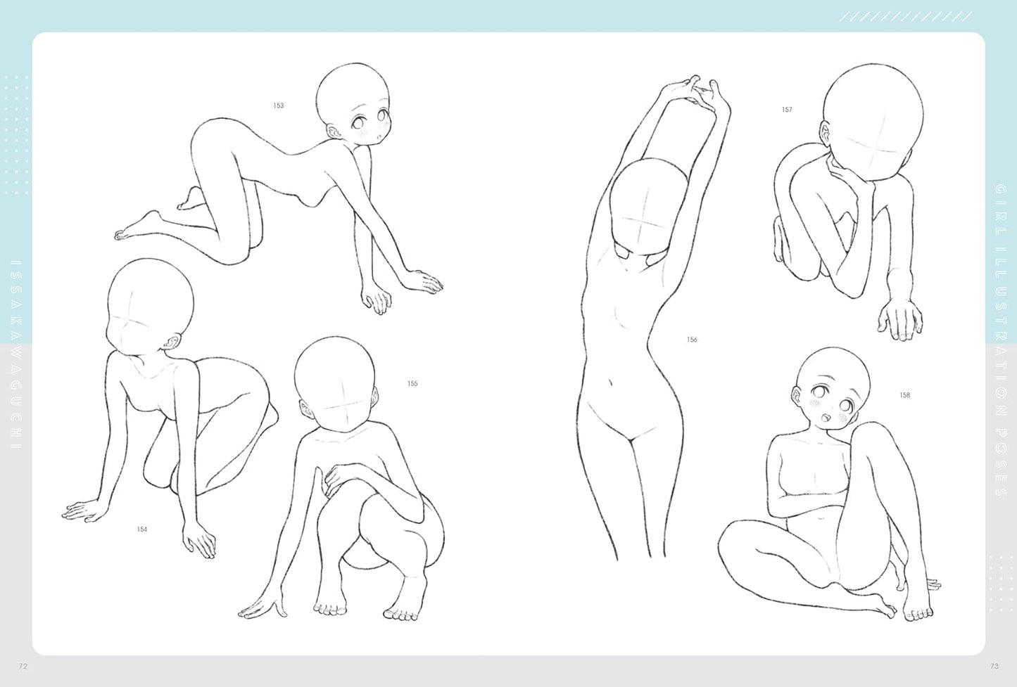 Girl Illustration Pose Book by Issa Kawaguchi