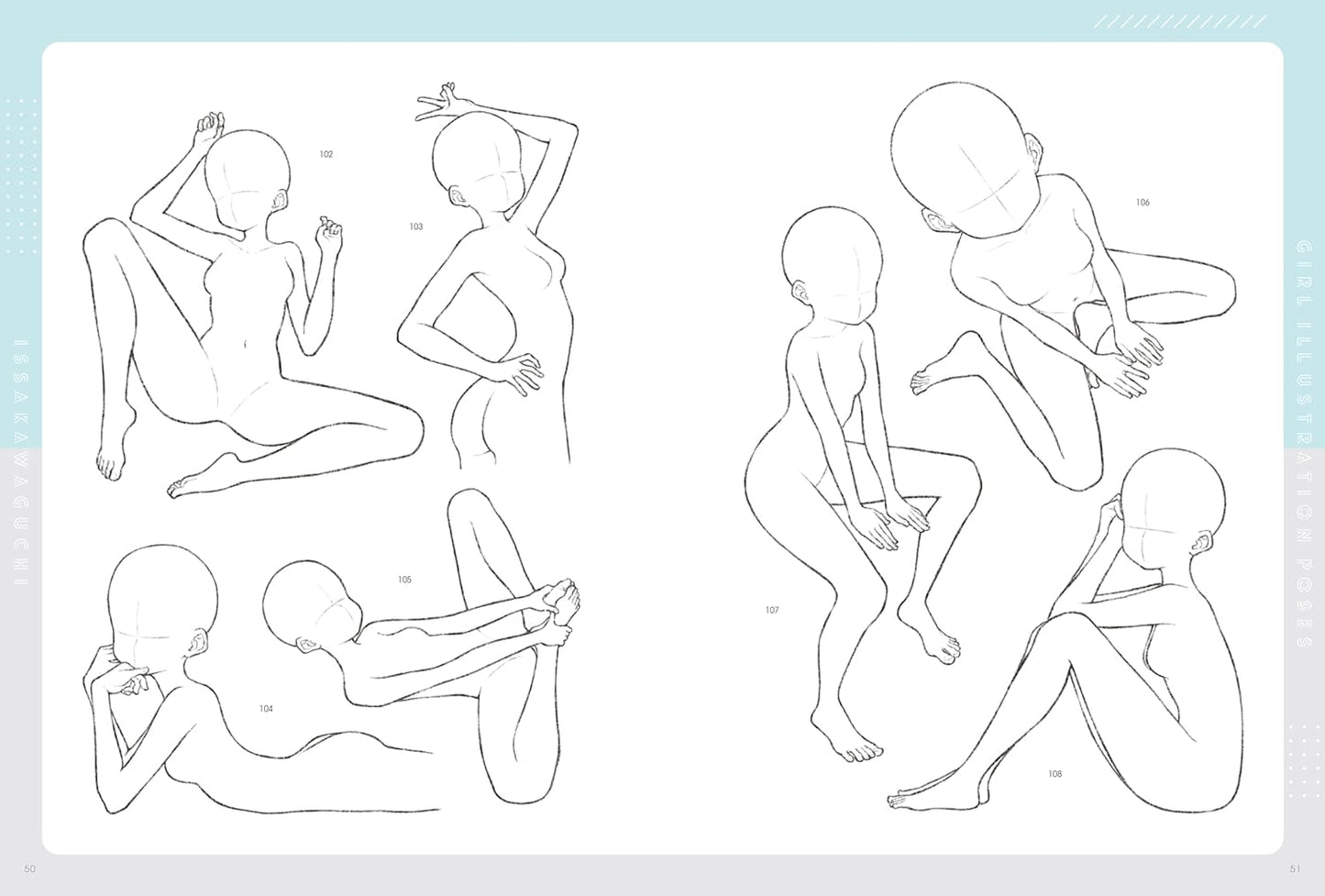 Girl Illustration Pose Book by Issa Kawaguchi