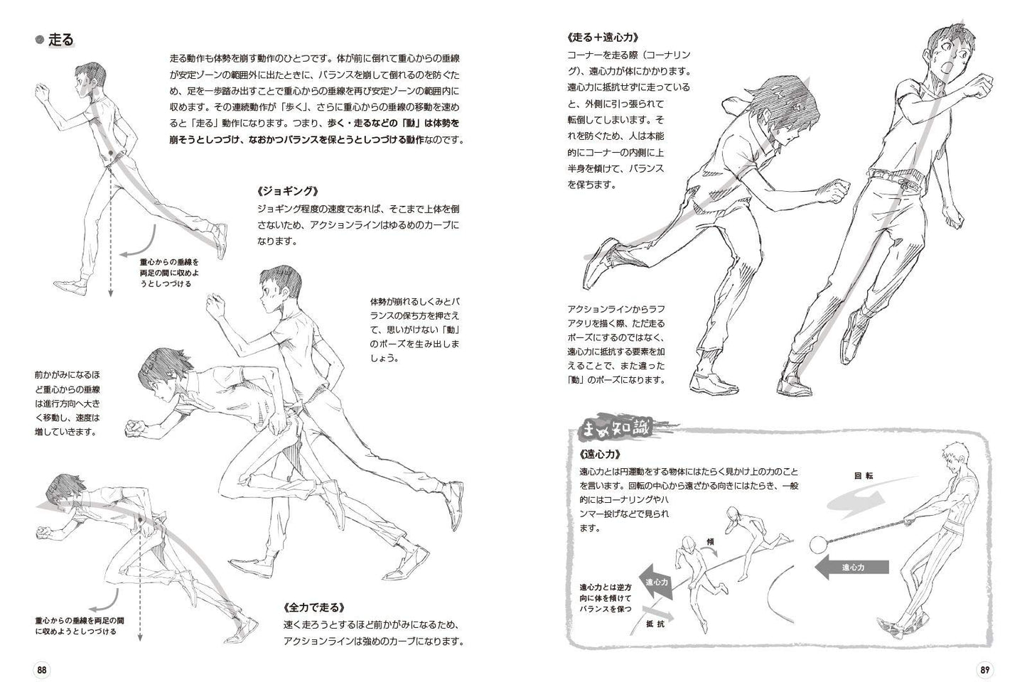 Draw with action line! Lively moving character illustration