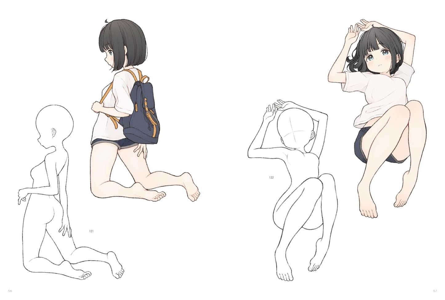 Girl Illustration Pose Book by Issa Kawaguchi