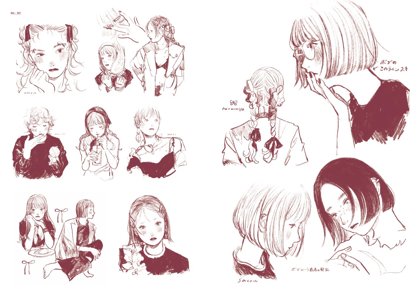 Rough Illustrations Before Coloring Artworks