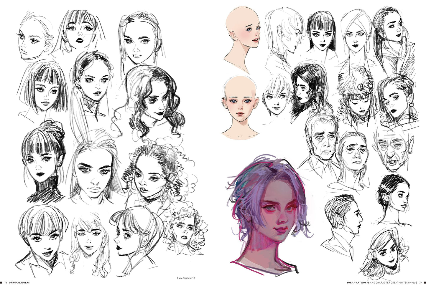 Toraji Artworks and Character Creation Technique
