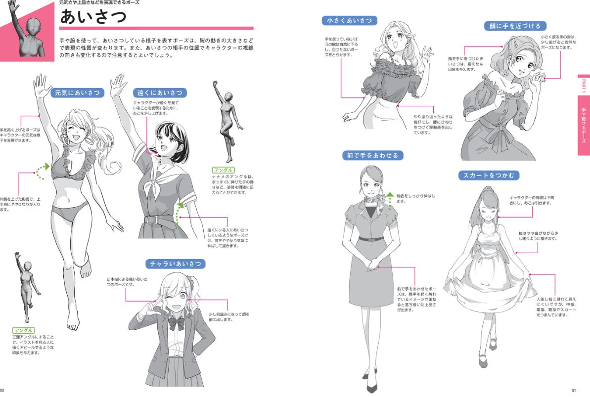 Digital Illustration "Pose" Encyclopedia, Ideas for gestures, postures, and movements