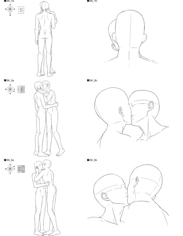 BL Pose Collection Kiss Scene Drawing Collection w/CD-ROM