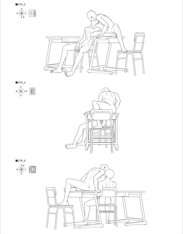 BL Pose Collection Kiss Scene Drawing Collection w/CD-ROM