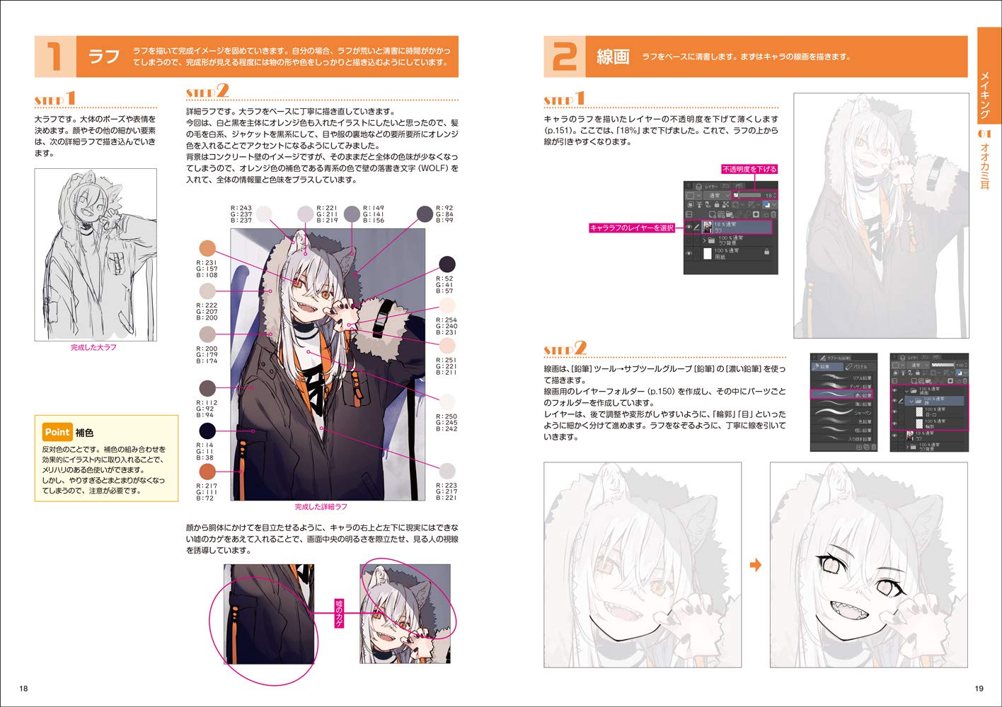 Kemomimi Character Illustration Process