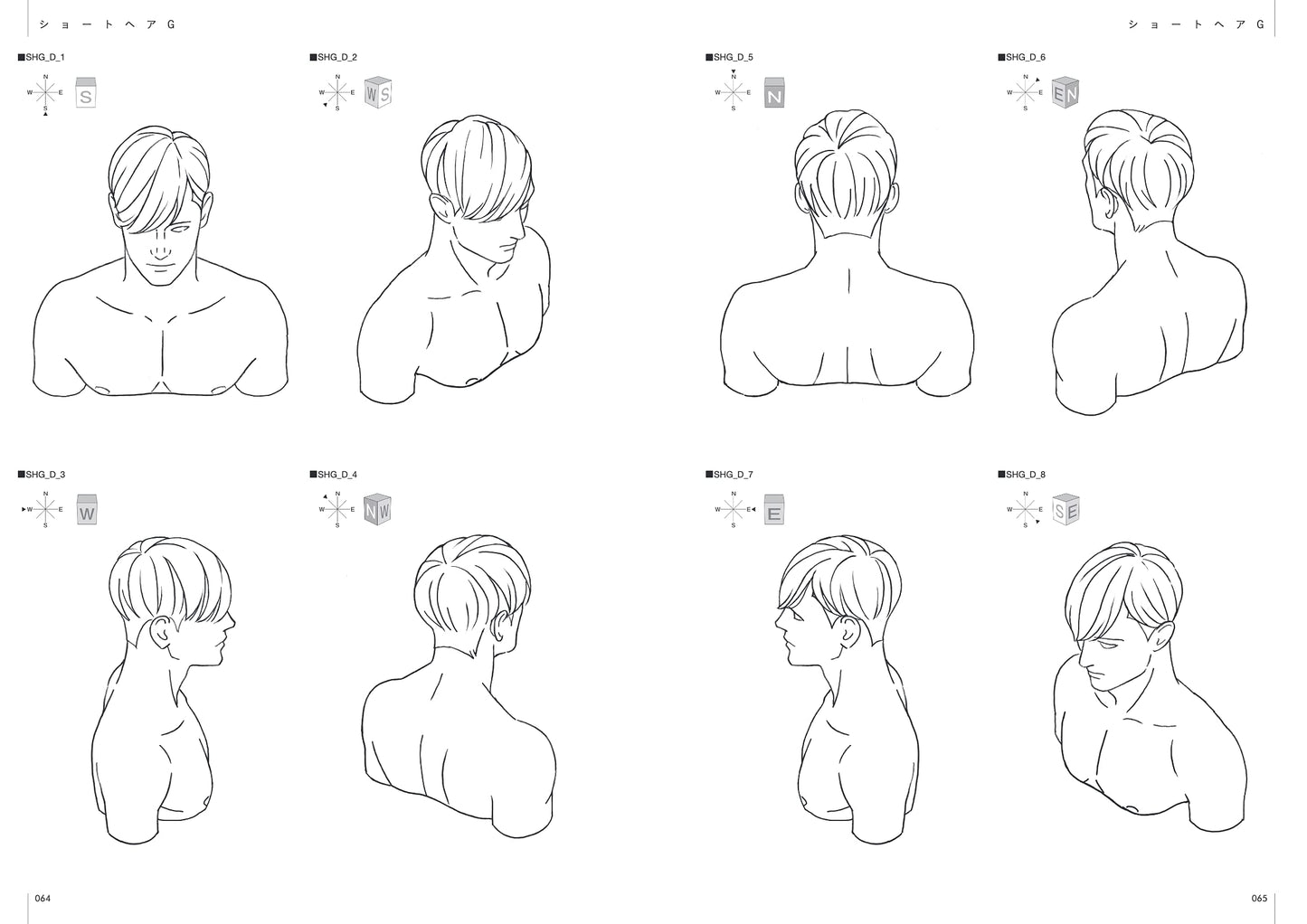 12 Hairstyles for Male's Drawing w/CD-ROM