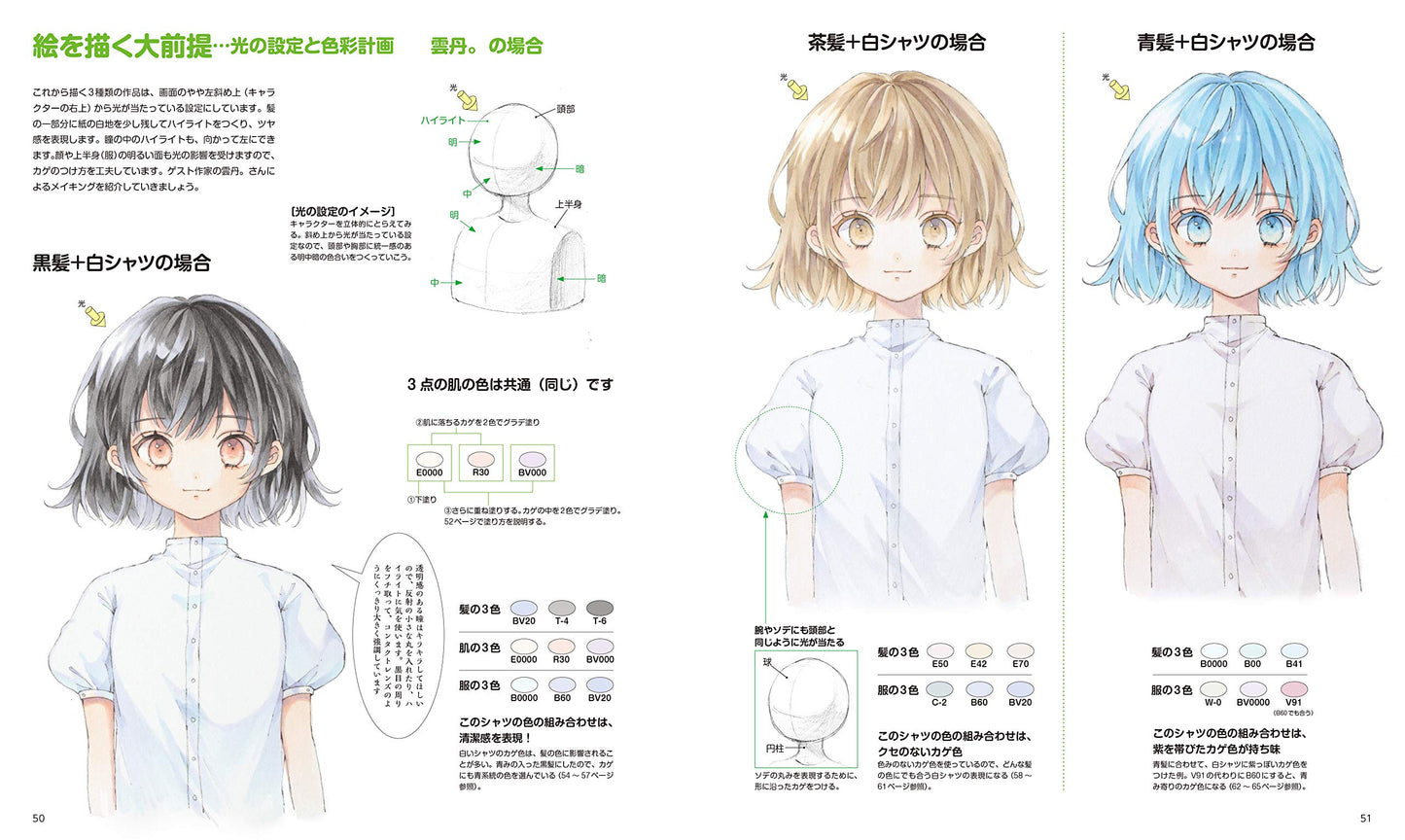 Basics of drawing with Copics, Cute characters and personal accessories