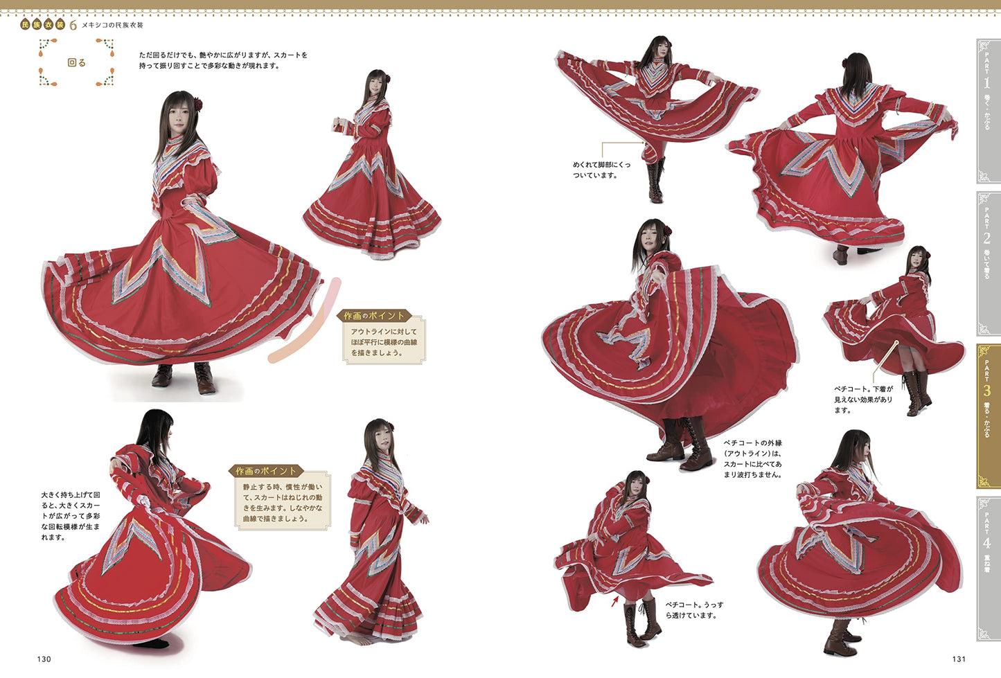 Folk Costume Pose & Motion Material Collection Useful for Drawing
