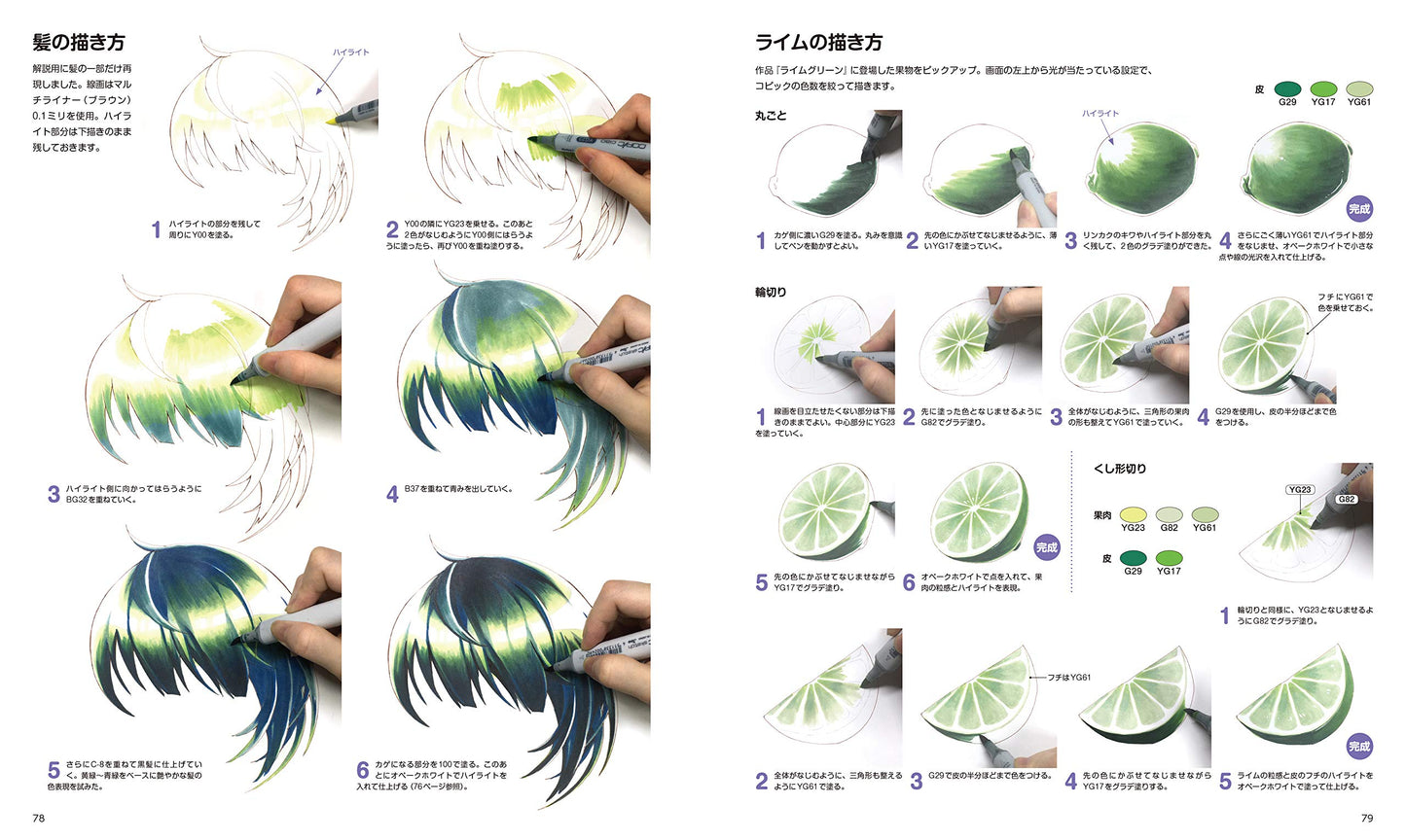 Basics of drawing with Copics, Cute characters and personal accessories