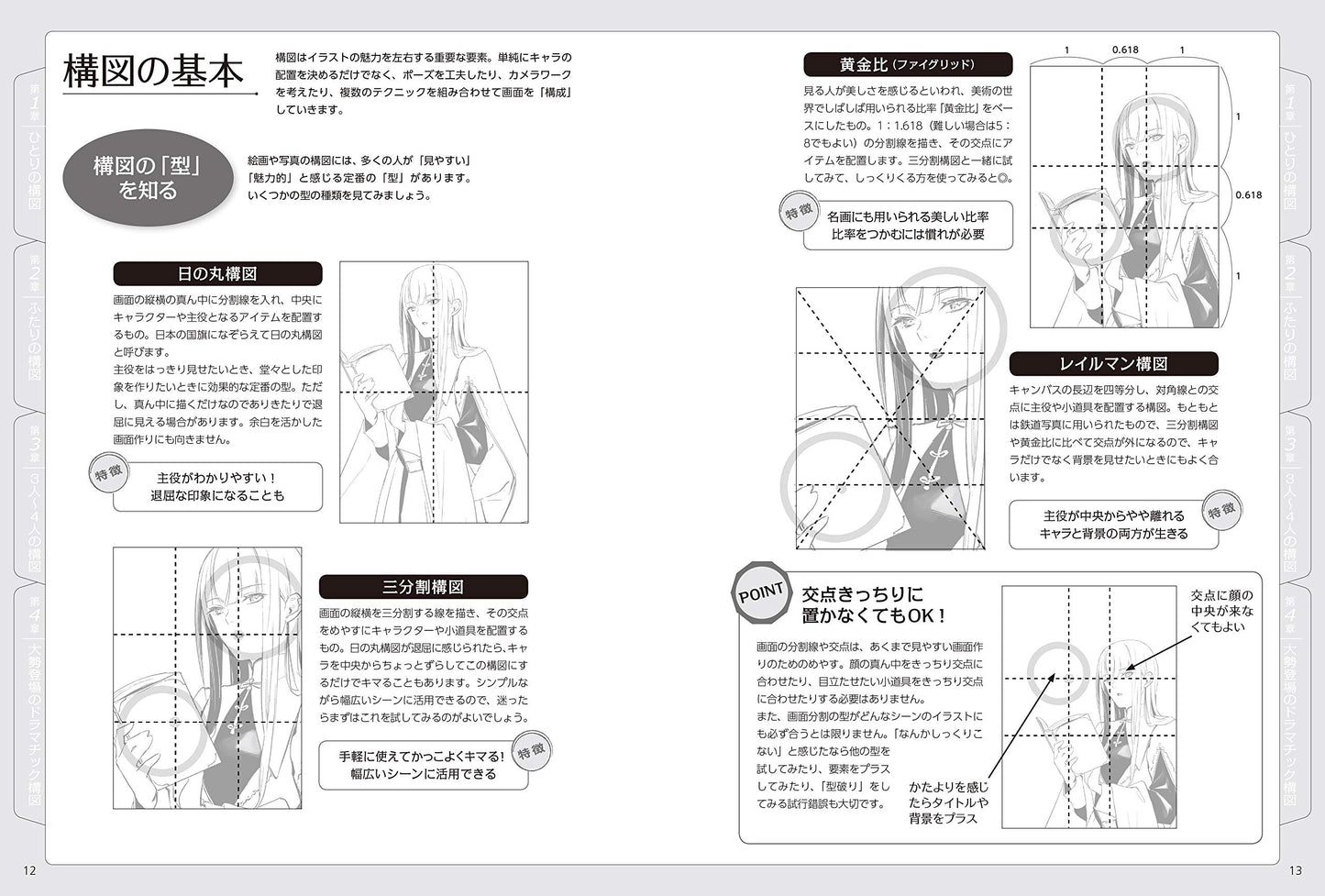 Composition illustration pose collection