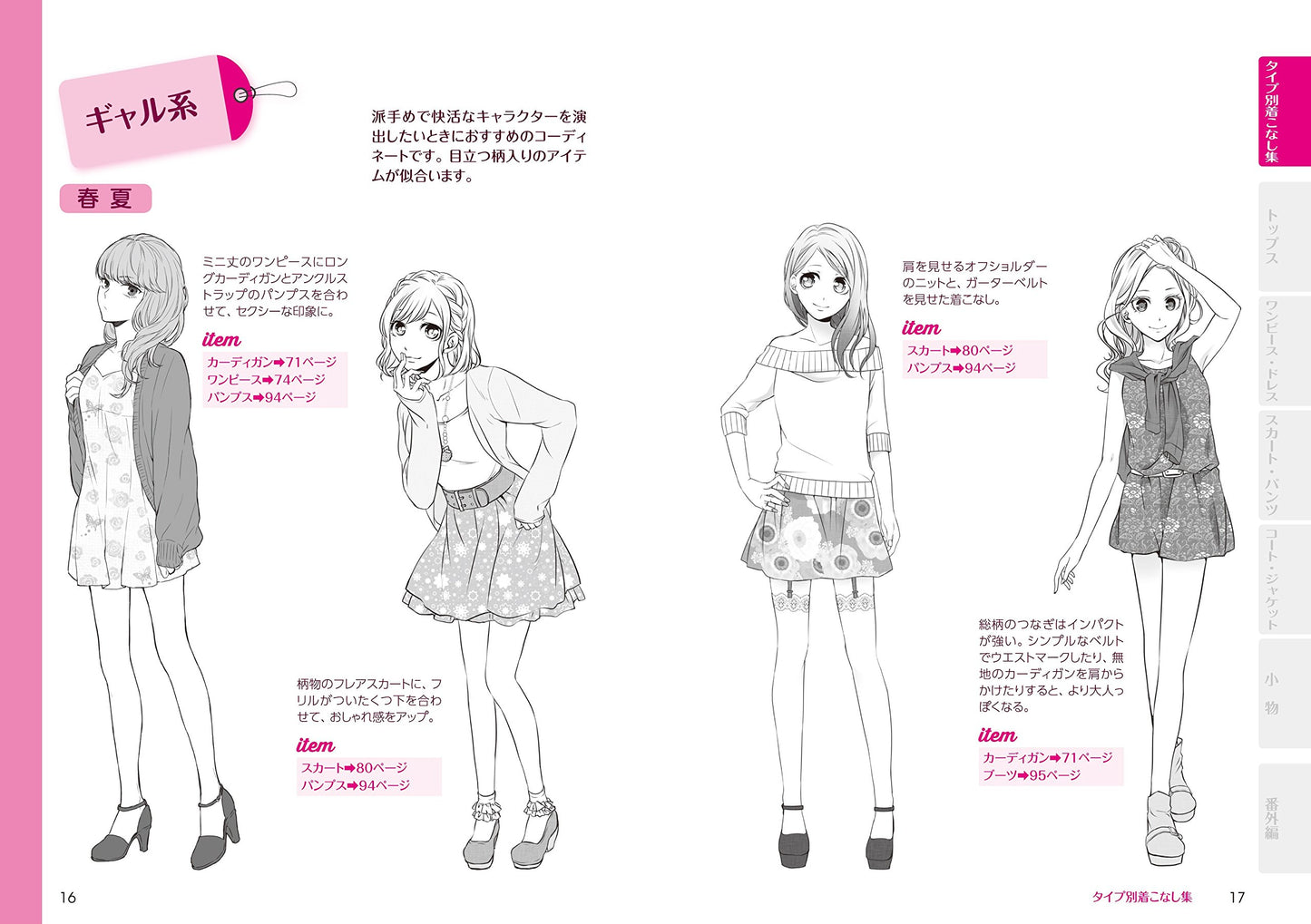 Manga Character Clothing Catalog for Girls