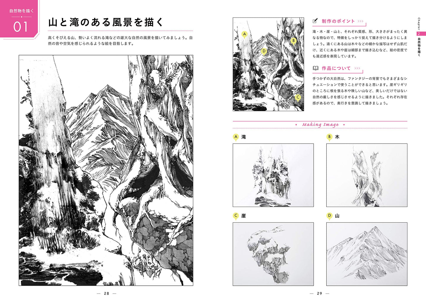 Easy to draw by grasping the shape! How to draw background parts