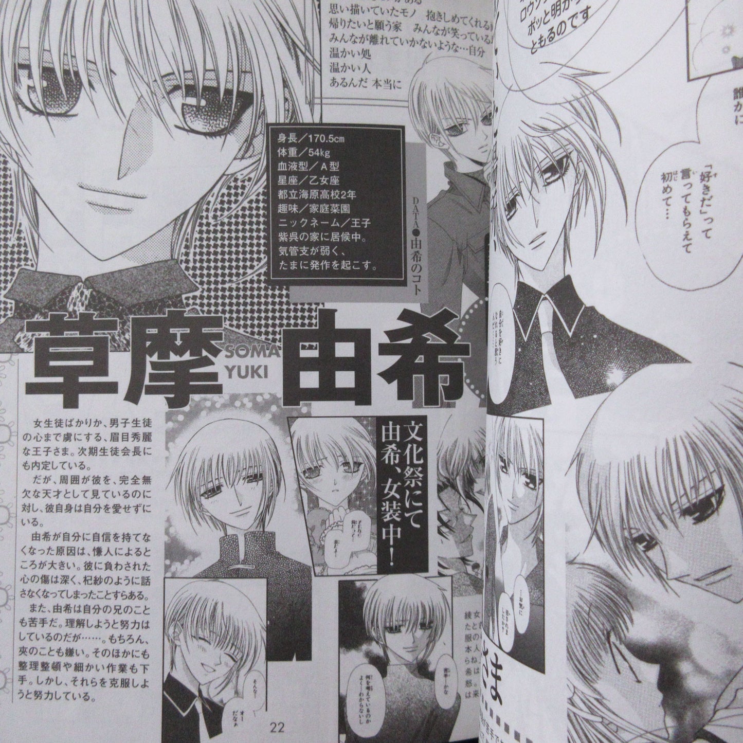 Natsuki Takaya "Fruits Basket" Character Book