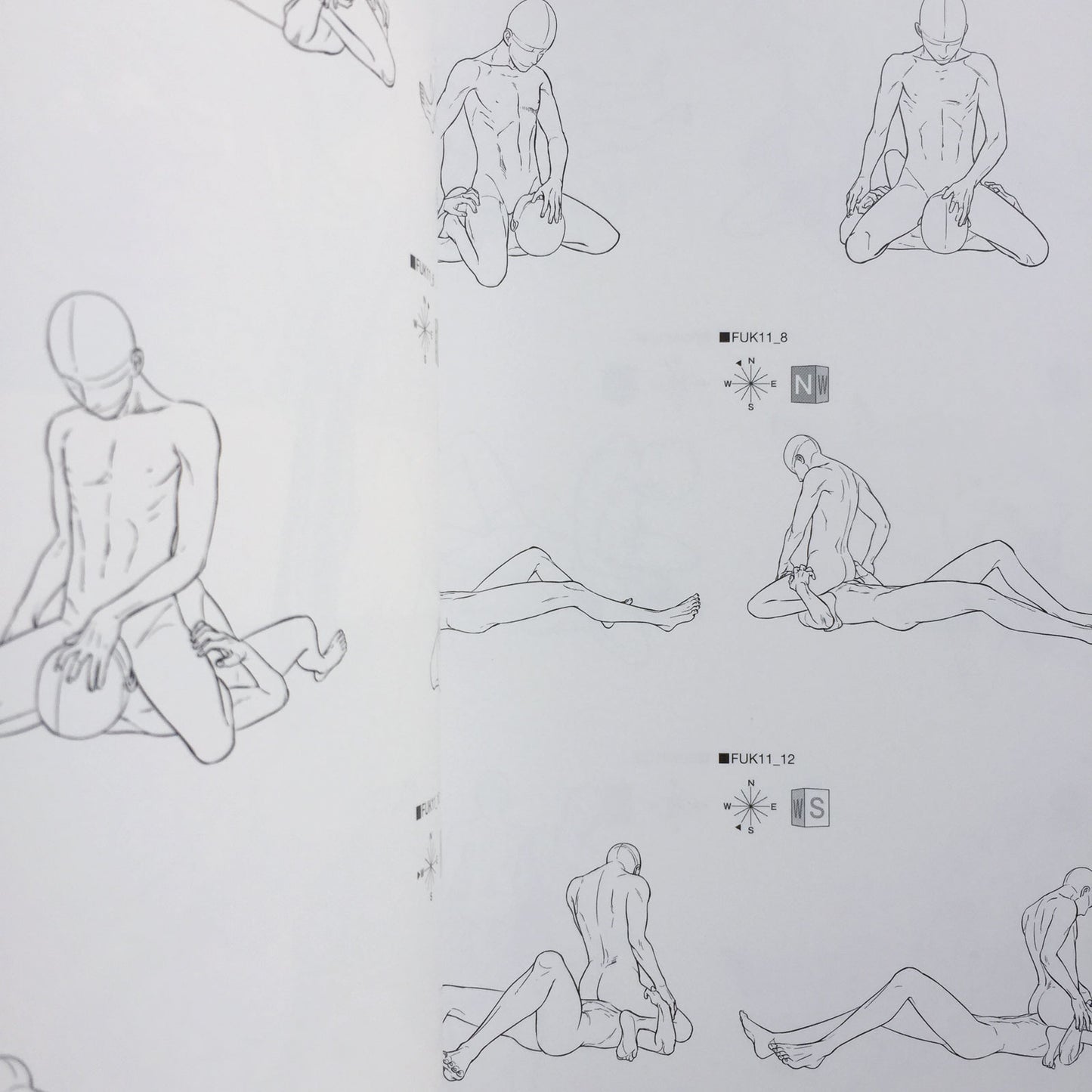 BL Pose Collection Submissive Pose Drawing Collection w/CD-ROM