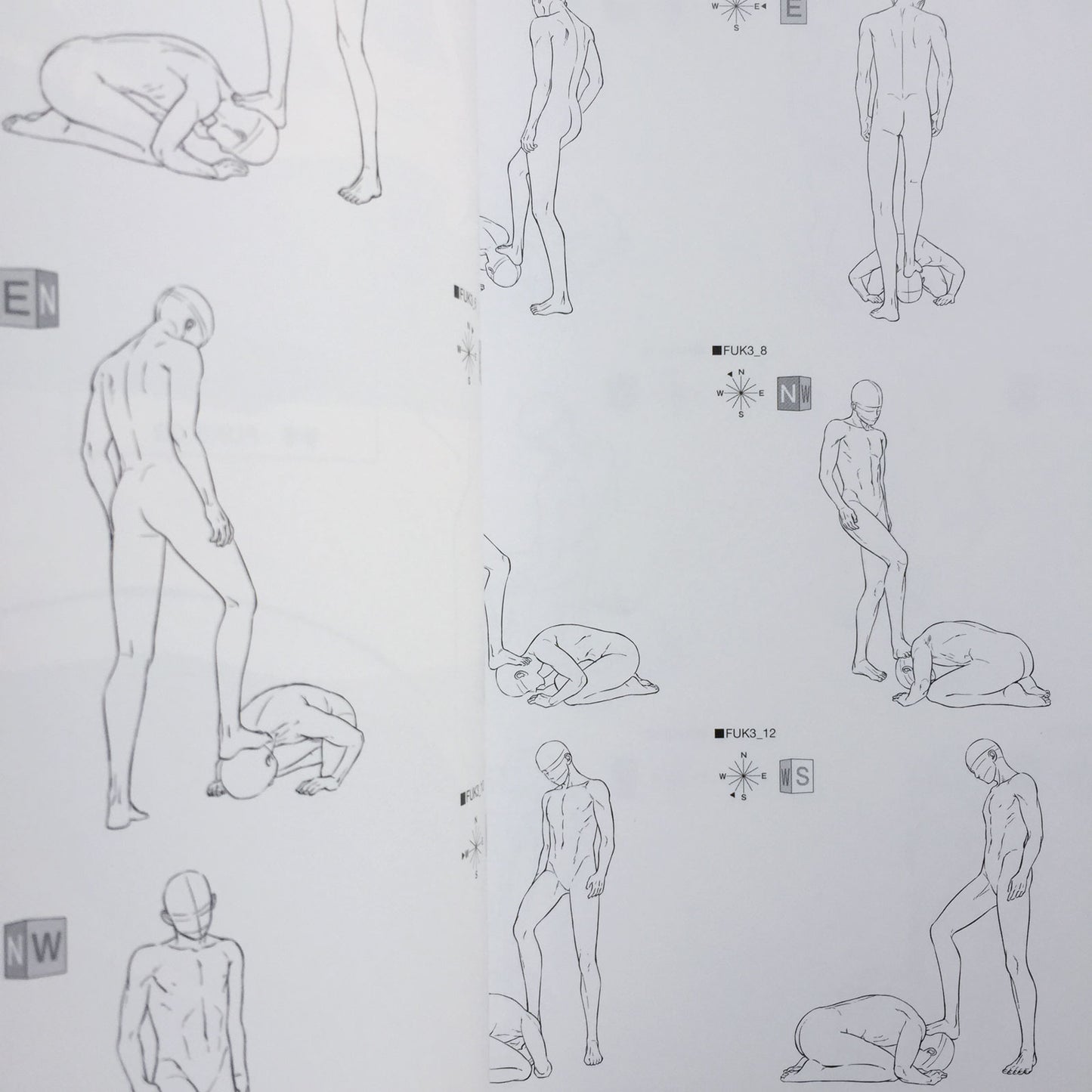 BL Pose Collection Submissive Pose Drawing Collection w/CD-ROM