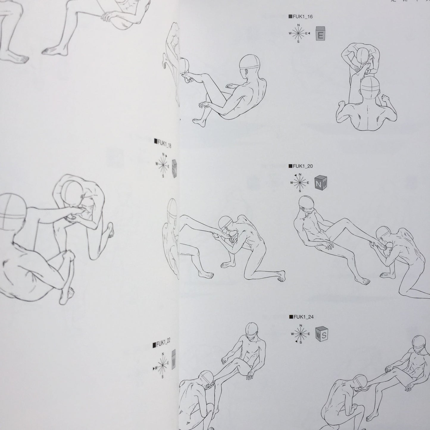 BL Pose Collection Submissive Pose Drawing Collection w/CD-ROM
