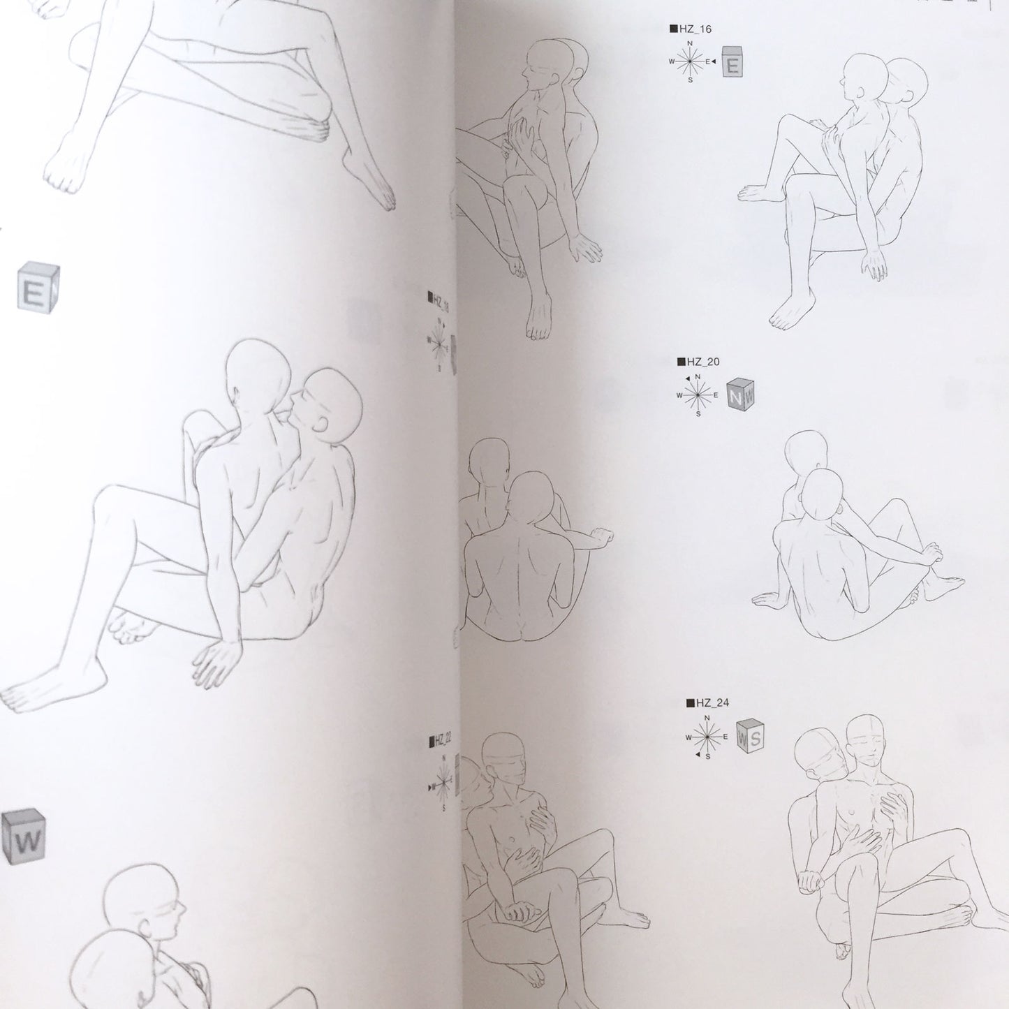BL Pose Collection Love Scene Drawing Collection w/CD-ROM