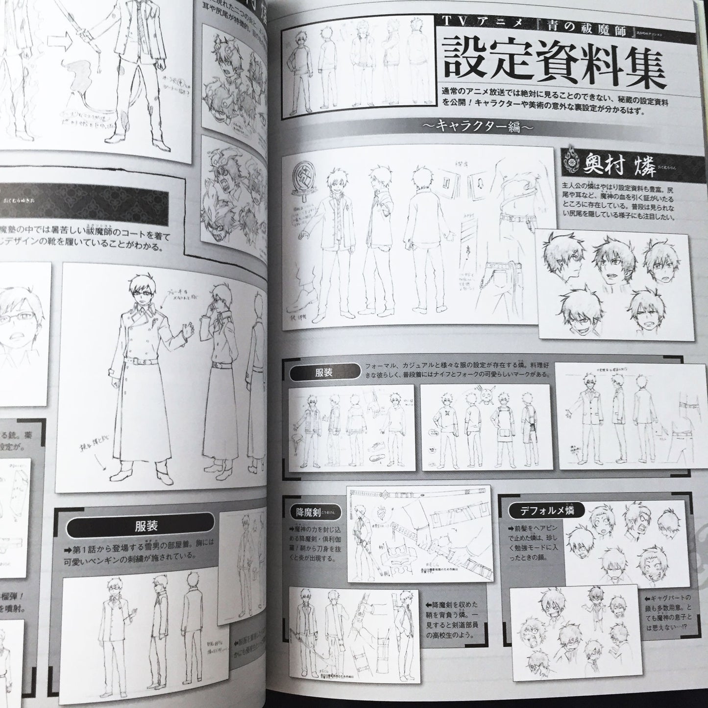 Blue Exorcist COLOR ARCHIVE Animation & Comic Cisual Guide Book
