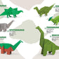 Dinosaur Origami Encyclopedia - Single Sheet No-Cut