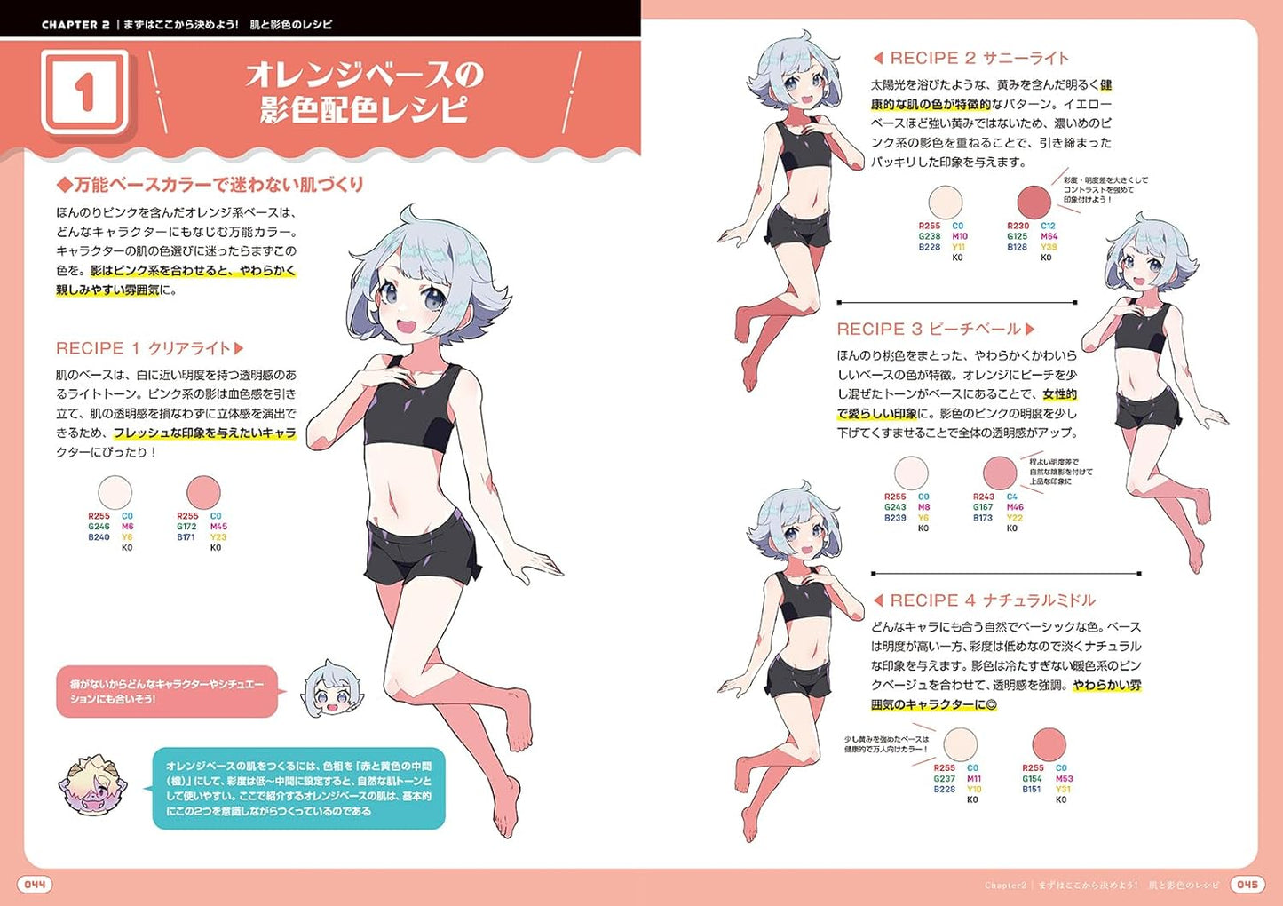 Character Coloring Color Recipe Book - Starting from Skin Tone