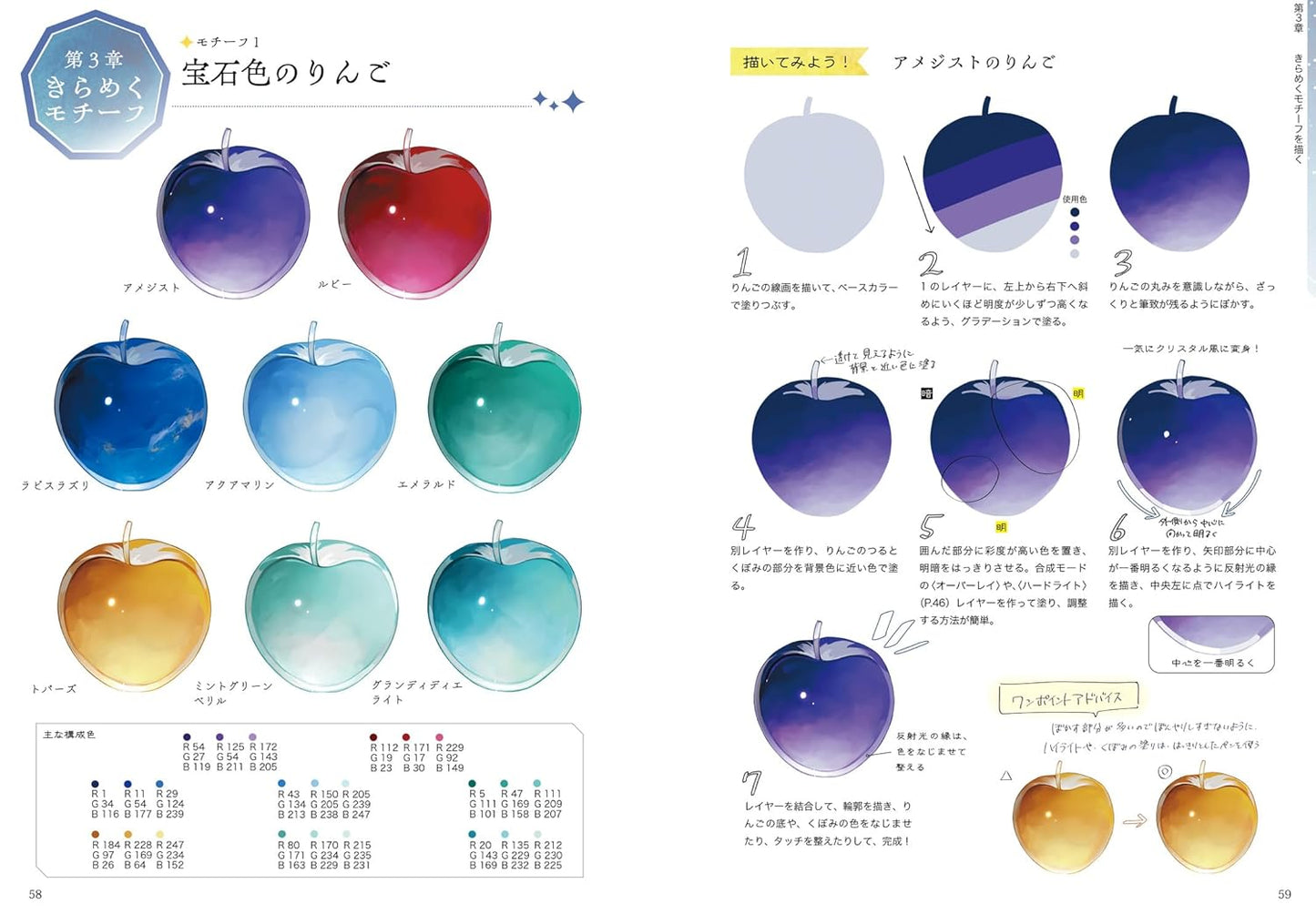 Digital Coloring: Drawing Sparkling Motifs