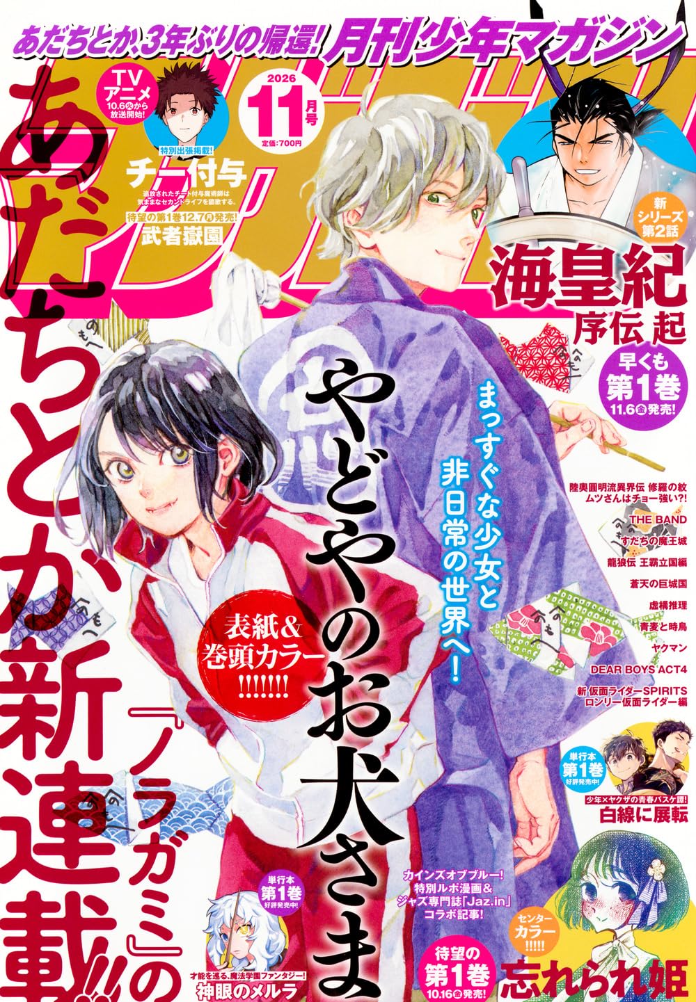 Monthly Shonen Magazine November 2026 cover