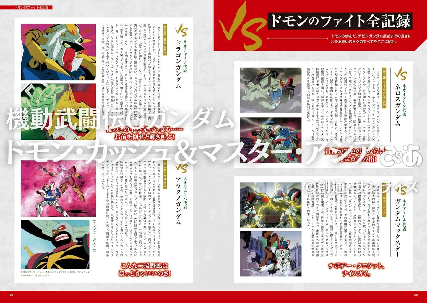 MOBILE FIGHTER G GUNDAM Domon Kasshu & Master Asia PIA