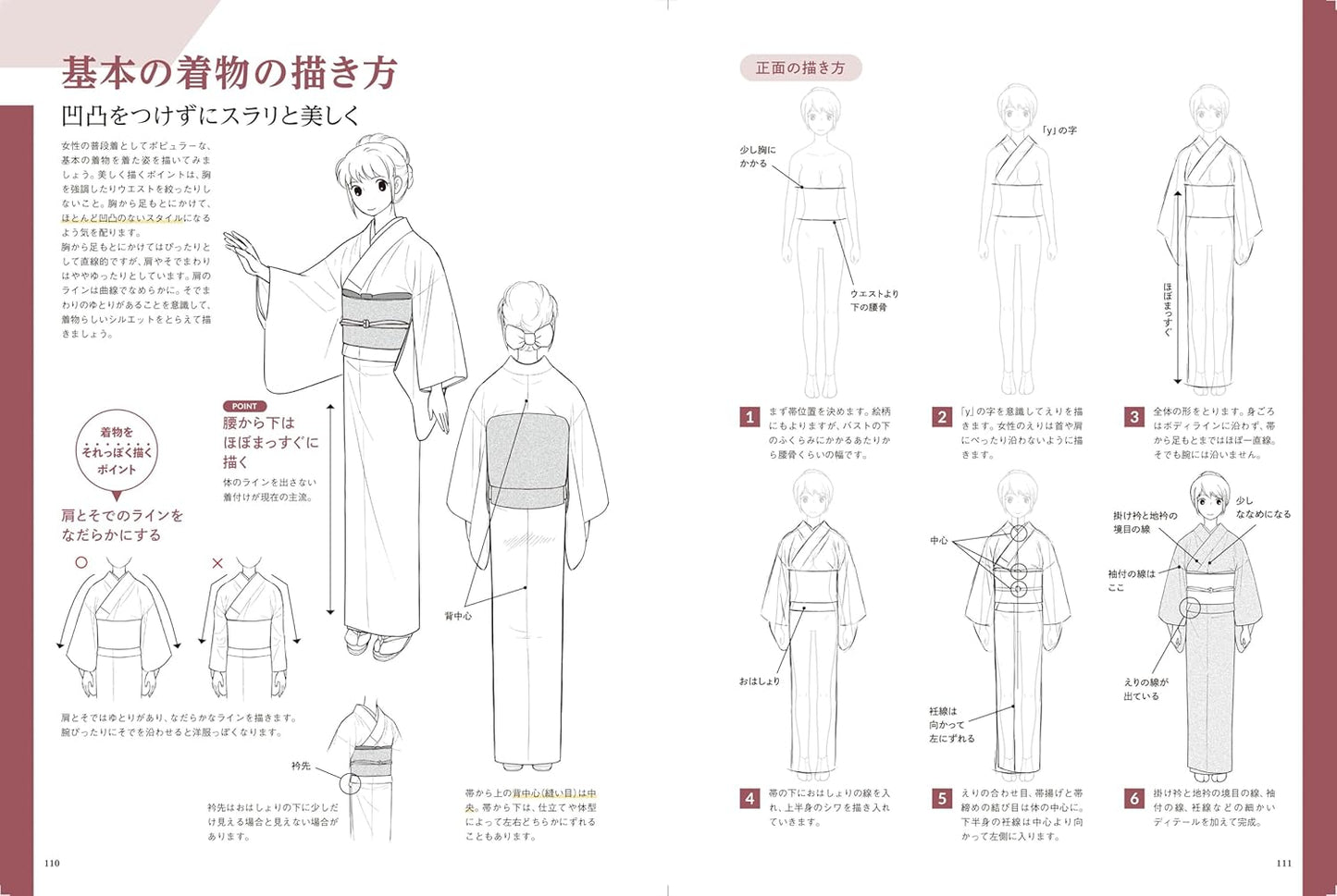 The structure and movement are clearly understood, How To Draw Kimono