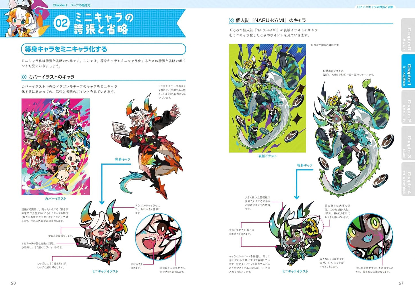 How to design and draw colorful and pop "mini characters"