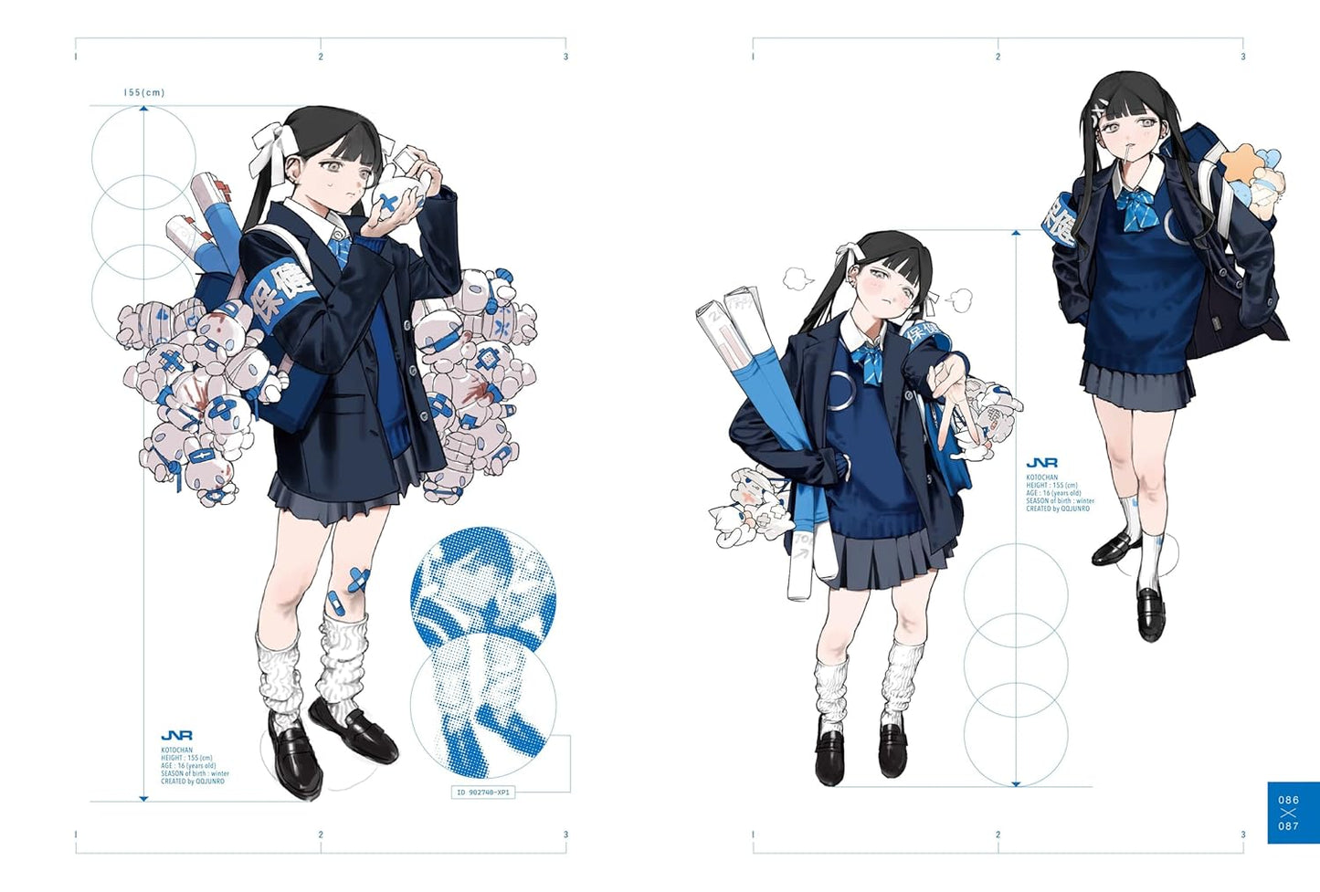 BLUE collage Junro Works & Illustration Making