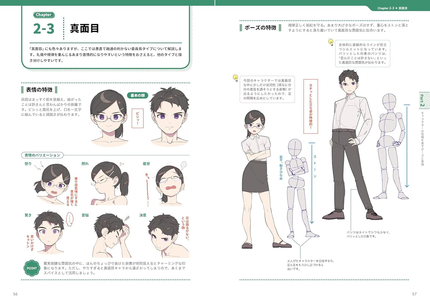 Pose no Kyokasho - Drawing Characters by Personality Type