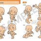 Chibi Character Body Pose Collection: Cute 2-Head & Active 3-Head