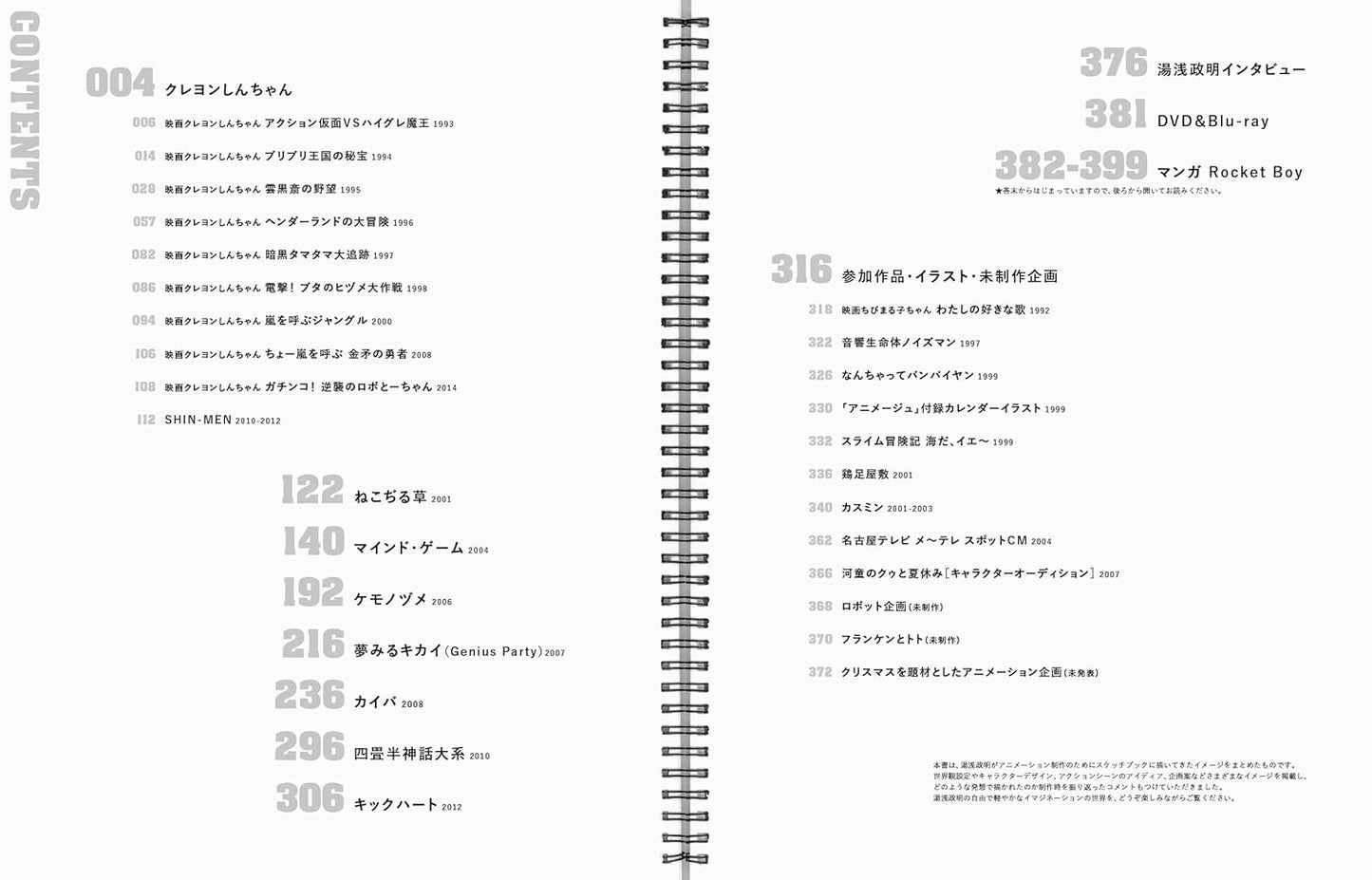 Masaaki Yuasa Sketchbook for Animation Projects