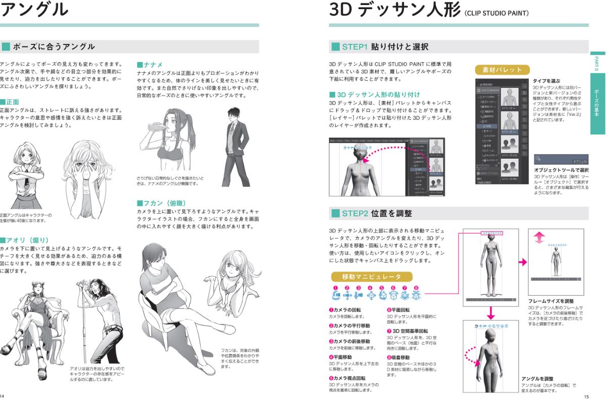 Digital Illustration "Pose" Encyclopedia, Ideas for gestures, postures, and movements