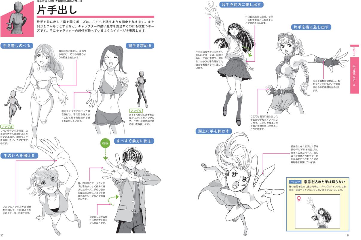 Digital Illustration "Pose" Encyclopedia, Ideas for gestures, postures, and movements