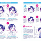 Girl's facial expression catalog