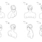 12 Hairstyles for Male's Drawing w/CD-ROM