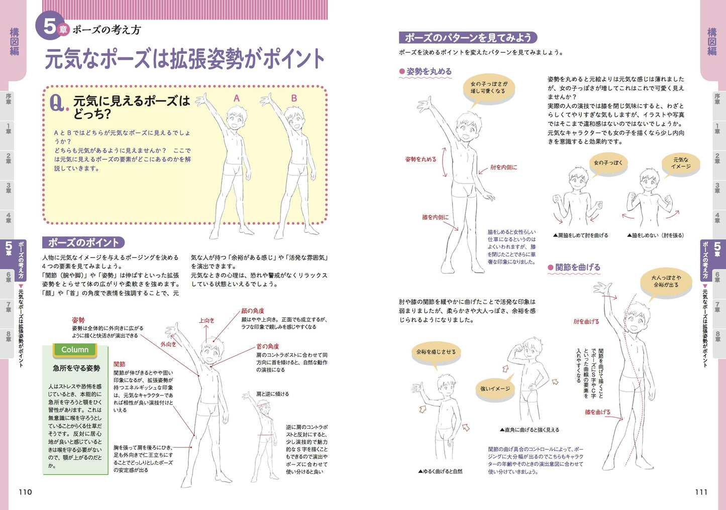 Illustration Kaitai Shinsho, Character & Composition Techniques