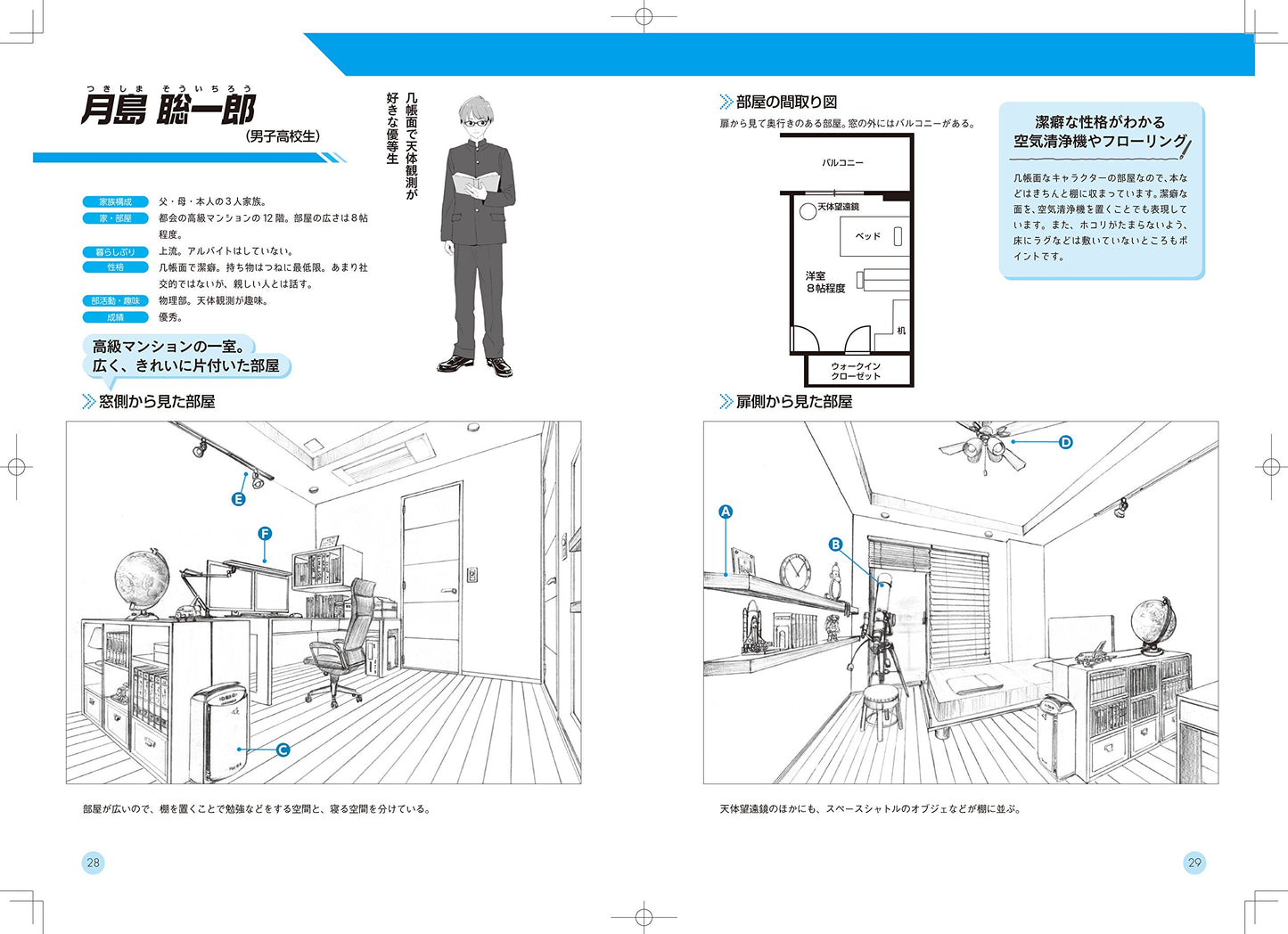 Manga Background Merial Character Room and Interior