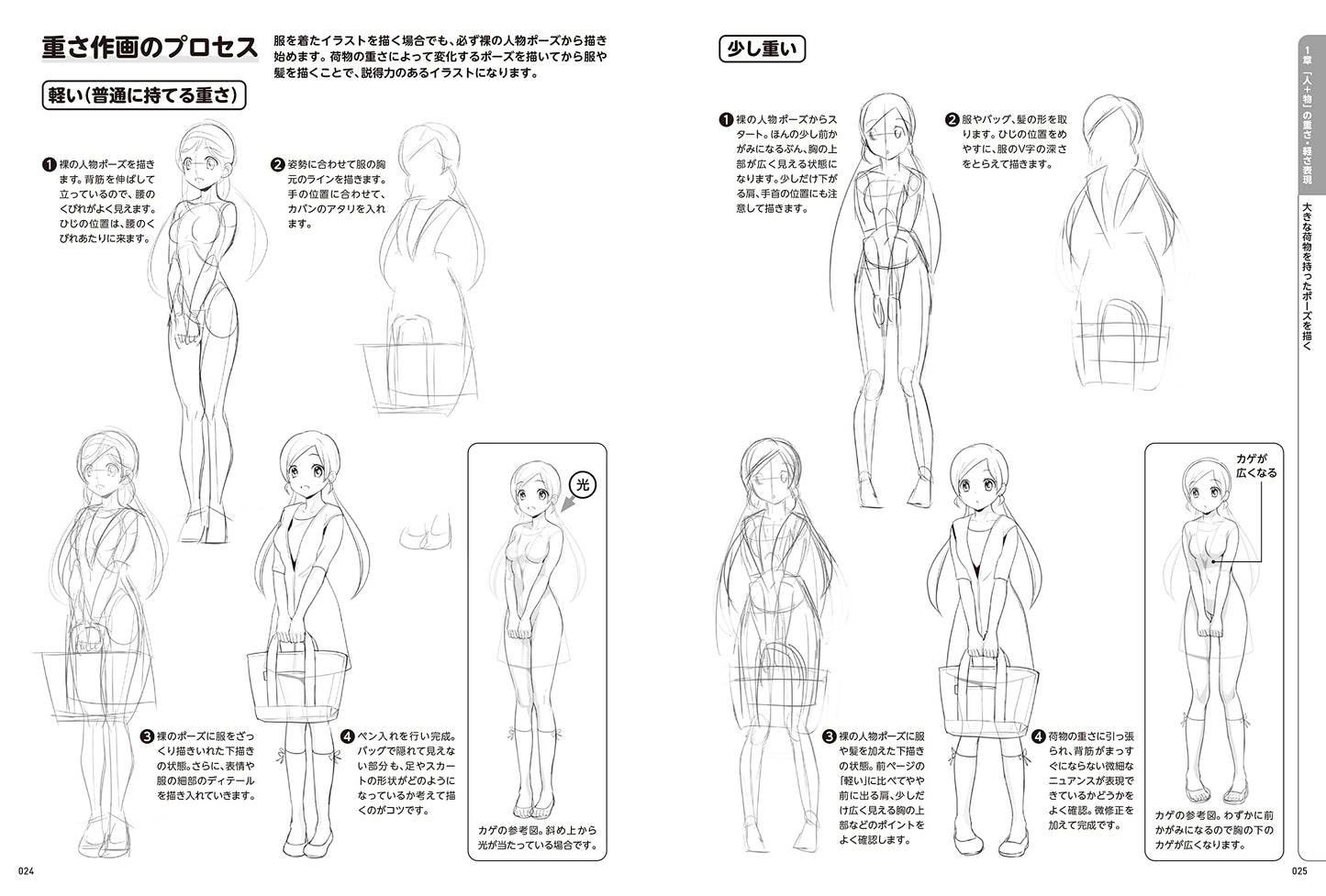 Manga Basic Drawing, Expression of Weight and Lightness
