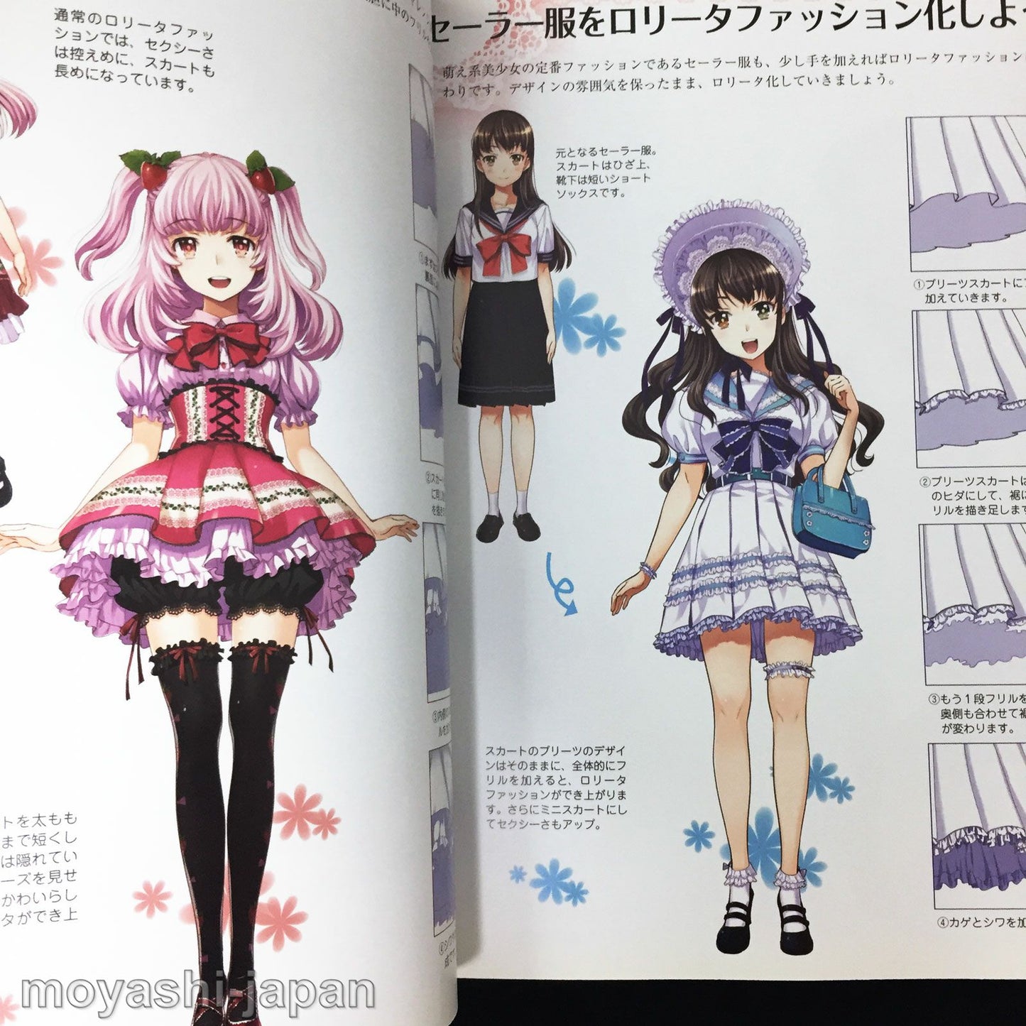 How To Draw Moe Lolita Fashion, face, body, clothes