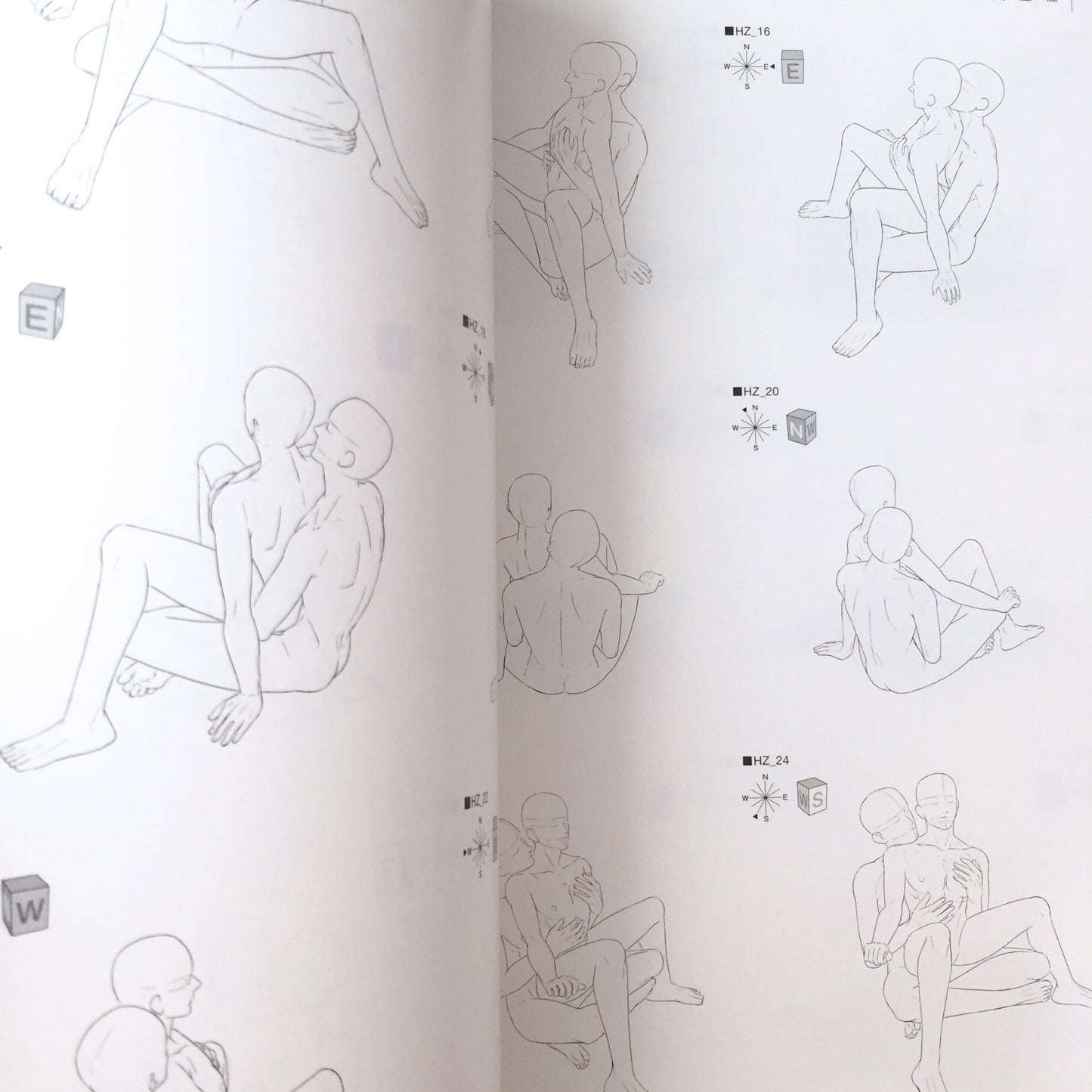 BL Pose Collection Love Scene Drawing Collection  w/CD-ROM