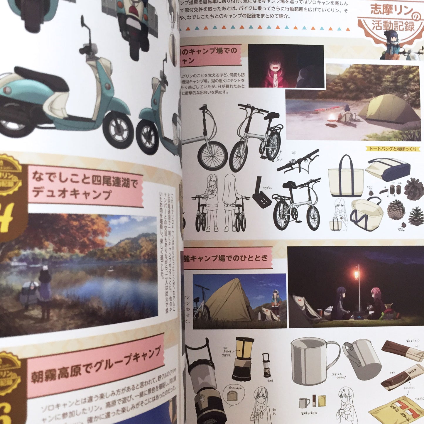 Yuru Camp (Laid-Back Camp) Official Guide Book "Yagai-Katsudou Kiroku"